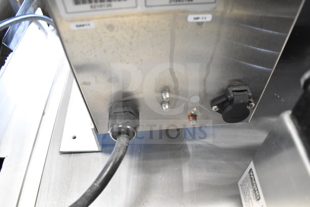 2021 AJ Antunes BKT-2V Commercial Countertop Vertical Contact Toaster, 200-240V, 1 Phase, back panel view with power cables.