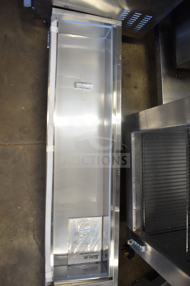 Turbo Air CTST-1800-13-N E-Line countertop refrigerated prep rail, stainless steel, 115V, shown in new condition.