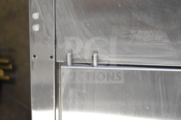 Turbo Air CTST-1800-13-N E-Line refrigerated prep rail, stainless steel, 115 volts, 1 phase, close-up detail.