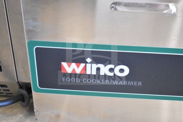 Winco FW-S600 Countertop Food Warmer, 120V, 1 Phase, shown with brand label and stainless steel finish.