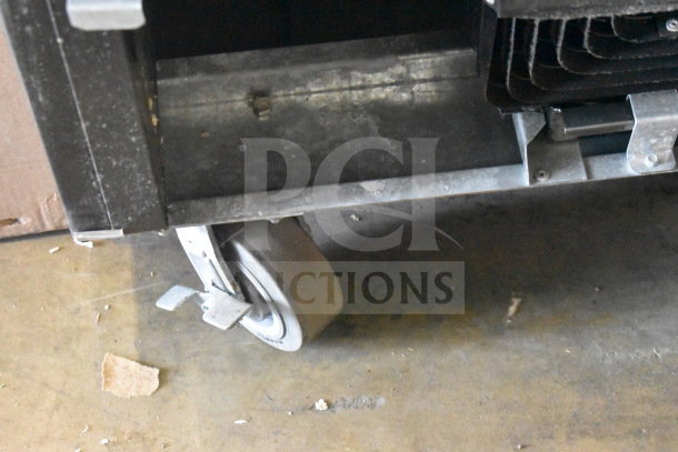 Beverage Air SR1HC-1S cooler with commercial caster wheel shown. Includes 115 volts, 1 phase power spec.