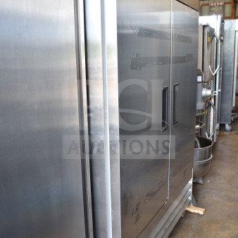 Brand new 2026 Avantco 178A49FHC commercial 2-door freezer, 115 volts, with minor scratches, stainless steel exterior.