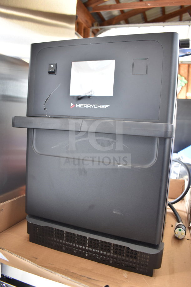 2025 Merrychef eikon e1s high-speed countertop oven, electric-powered, 208/240V, 1 phase, commercial use, black.