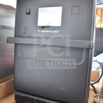2025 Merrychef eikon e1s high-speed countertop oven, electric-powered, 208/240V, 1 phase, commercial use, black.