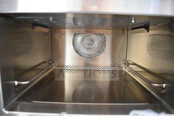 2025 Merrychef eikon e1s high-speed countertop oven, stainless steel interior, excellent condition, 208/240V, 1 phase.