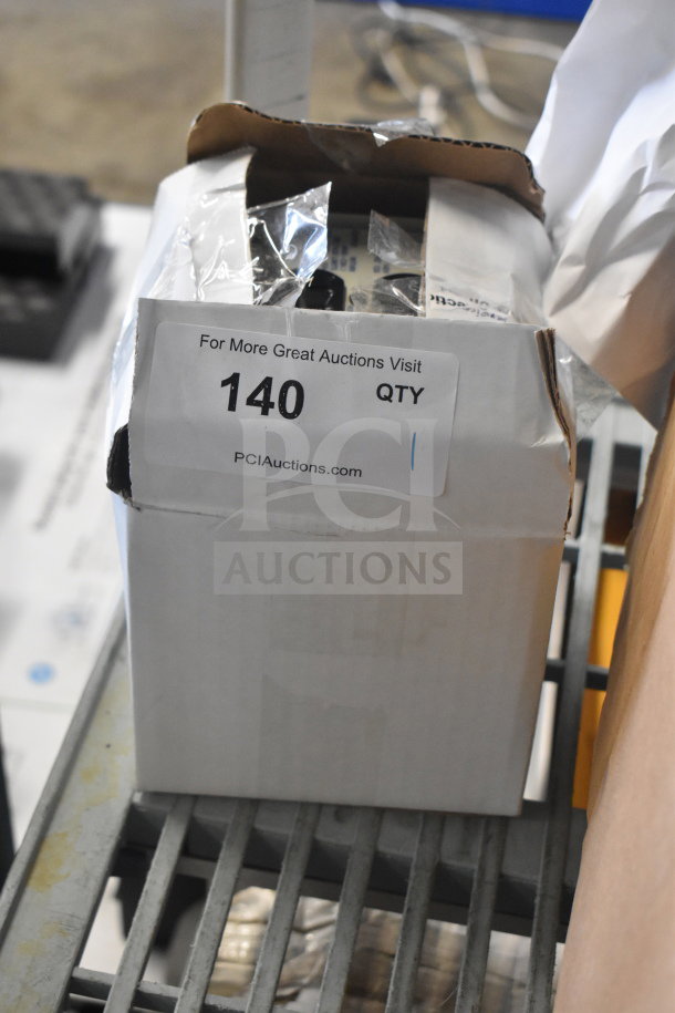Box containing LC-1200 Line Conditioner. Label shows auction details. Sealed package, new condition.