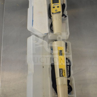 Two pRtestr 20 double junction meters in plastic cases, featuring microprocessor series, with visible labels for calibration and maintenance.