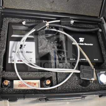 Radon Measurement System with Radon WL Meter and Data Recorder in foam case; includes cables and connectors, excellent condition.