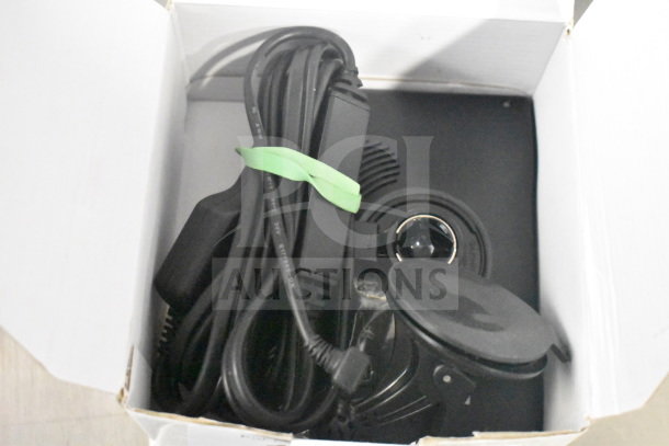 Boxed Garmin GPS units including Nuvi 1350 and 1390, with cables and mount. New condition.