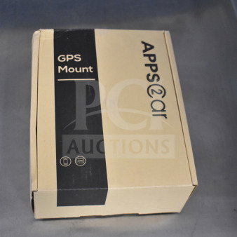 APPS2Car GPS Mount in original box, showcasing packaging and brand. New condition, ideal for secure GPS placement.