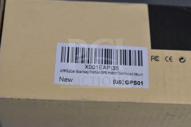 New APPS2Car GPS Mount in original box, beanbag friction holder model, tags indicate [US] GPS01, auction of 3 units.