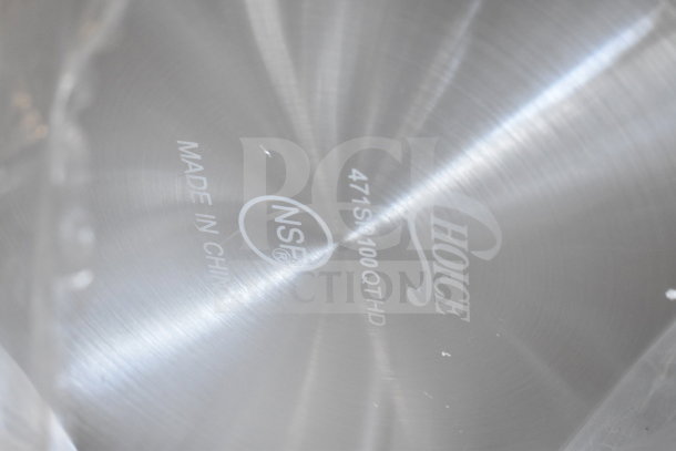New Choice Heavy Weight Aluminum Stock Pot, 471SP100QTHD, 100 Qt., made in China. Scratch and dent condition.