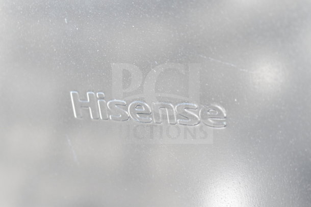 Set of 7 mini coolers including Galanz, Hisense. 120V, 1 phase. Hisense logo featured in image.