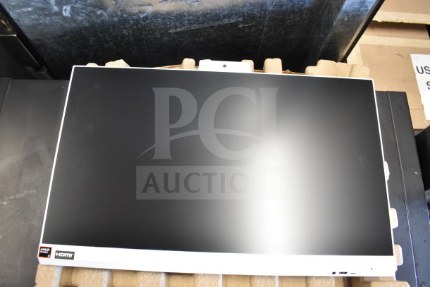 Acer C24B Series computer monitor with AMD Ryzen and HDMI labels, in packaging, no visible damage. Keyboard included.
