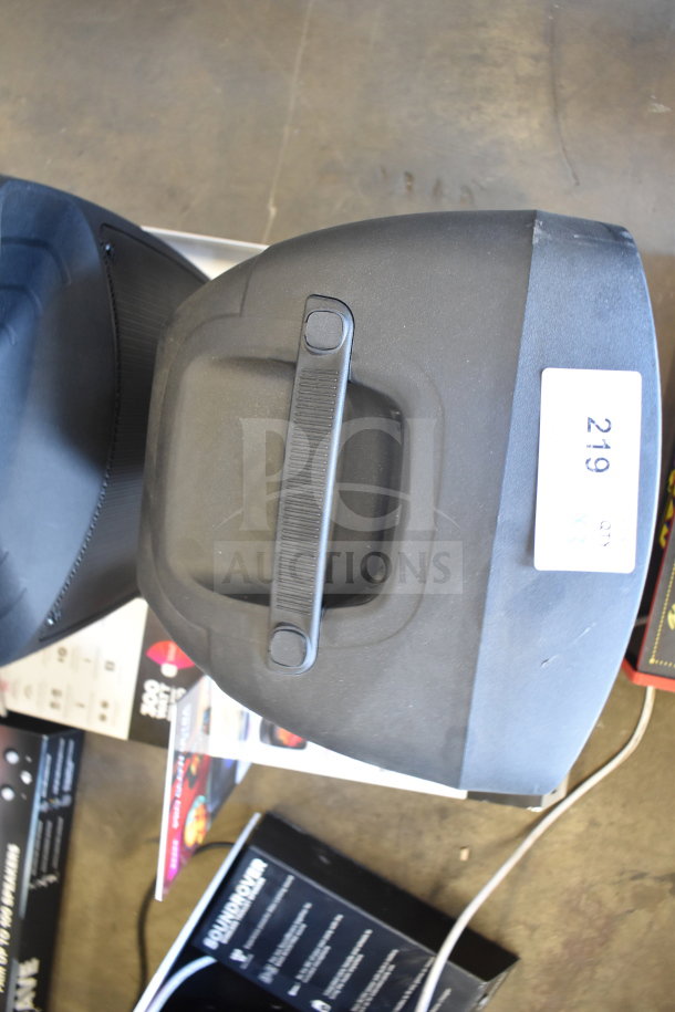 Ion Pro Glow Ultra Speaker, black with carry handle, includes original packaging, label shows "219 QTY X3".