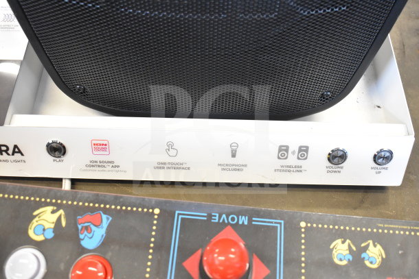 Ion Pro Glow Ultra Speaker with one-touch user interface, microphone, and wireless stereo-link. Includes Ion Sound Control app.