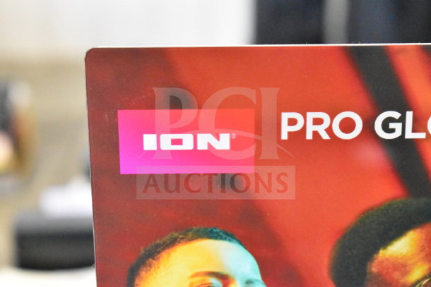 ION Pro Glow Ultra speaker display, vibrant colors. Includes three models; promotes enhanced sound and ambiance.