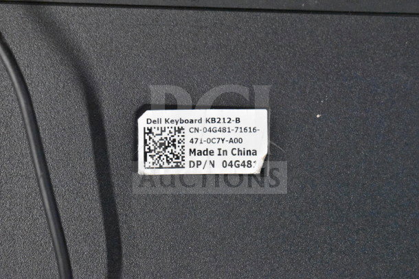 Dell Keyboard KB212-B, label showing model and manufacturing details. Includes 20 various tech items in bid.