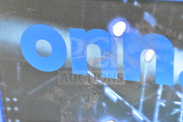 Onn store display with large party speaker; features a blue "Onn" logo, highlighting audio quality and brand.