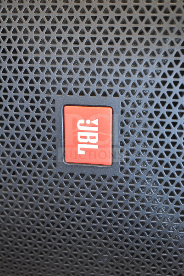 JBL Partybox 110 Portable Bluetooth Speaker, features black grille, red JBL logo. Store display model.