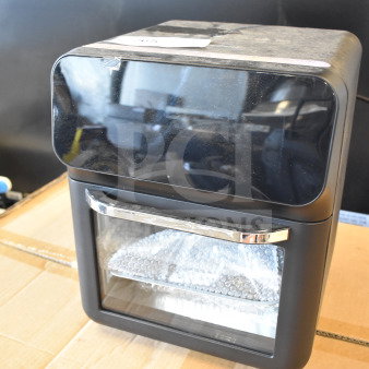 Bluebow FD-1015B countertop air fryer, black finish, good condition, 110-120V, 1 phase, with visible control panel.