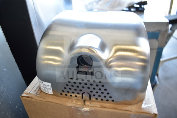 BRAND NEW Excel XL-SB 110/120 XLERATOR® stainless steel hand dryer, 110/120 volts, 1 phase, minor scratches.