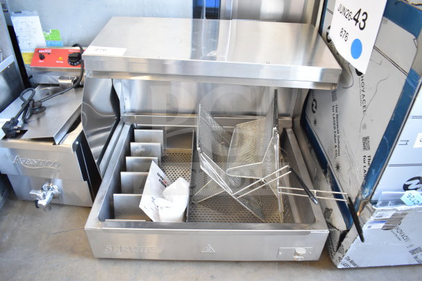 BRAND NEW 2025 ServIt 423FFDS26 Stainless Steel Fry Dump Station, 26", dented, 120V, 1 Phase, includes accessories and manual.