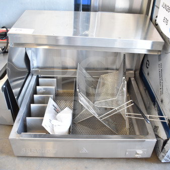 BRAND NEW 2025 ServIt 423FFDS26 Stainless Steel Fry Dump Station, 26", dented, 120V, 1 Phase, includes accessories and manual.