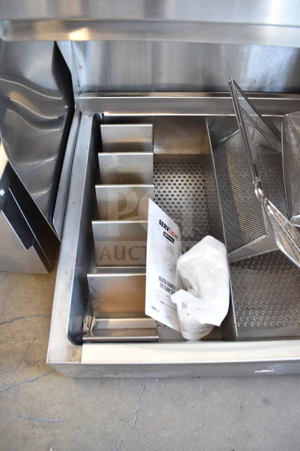 BRAND NEW 2025 ServIt 423FFDS26 26" stainless steel fry dump station, 120V, scratches and dents visible, manual included.