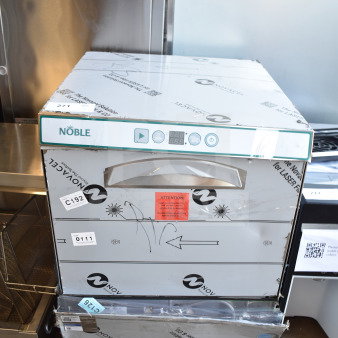 BRAND NEW SCRATCH AND DENT Noble 495LTUC24 LT-UC24 dishwasher, 120V, 1 Phase, undercounter, visible packaging and warning labels.