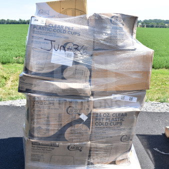 33 BRAND NEW SCRATCH AND DENT! Items Including Trash Bags, Lids, Takeout Containers, Cold Cups. See Description for Details. 33 Times Your Bid! Jun26-36