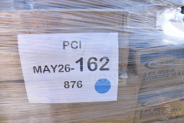 41 Brand New Scratch and Dent items pallet. Visible label: PCI MAY26-162. Includes forks, spoons, floor mat.