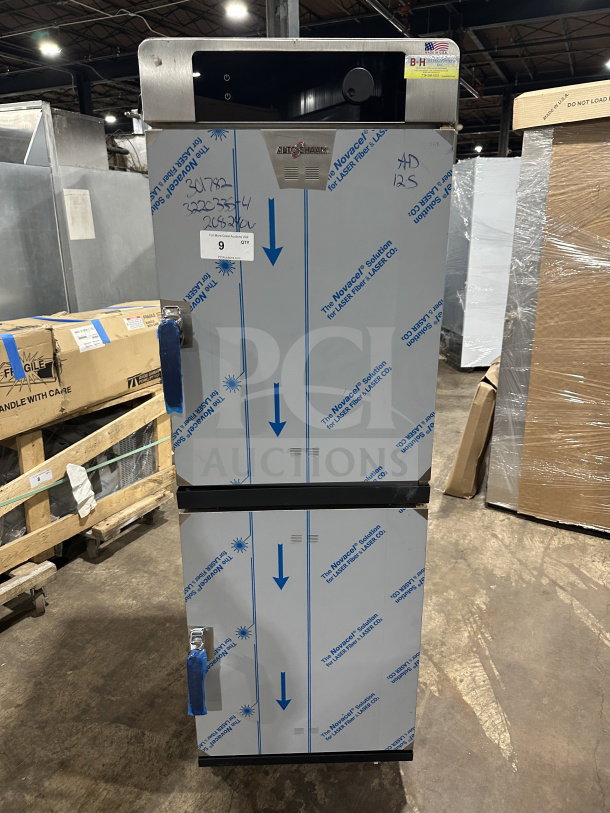 Brand new Alto-Shaam Halo Heat 1200-TH cook-n-hold oven. Stainless steel, half-door, simple controls, 208-240V, model 1200-TH.