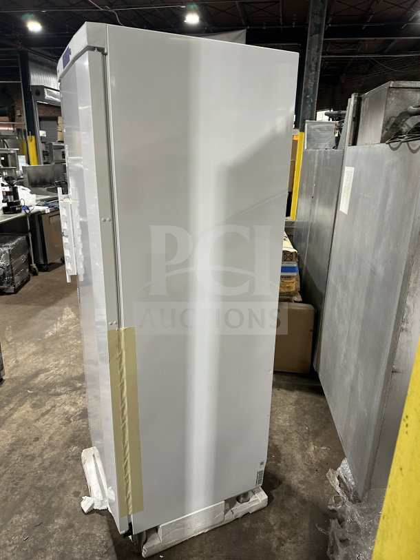 Brand new Liebherr GRB23W1HFC commercial refrigerator, electric single door, digital controls, chrome wire rack, 115V.