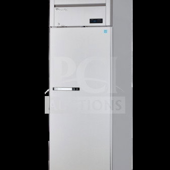 Brand new Blue Air BSR23THC stainless steel single-door refrigerator, 115V, on casters, electric powered, SN: BHC9A94T400064.