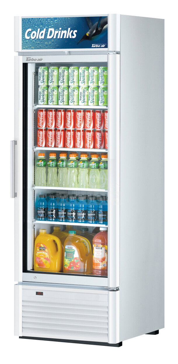 Turbo Air TGM-23SDW glass door refrigerator, brand new with poly coated rack, on casters, model SN: R523W82510.