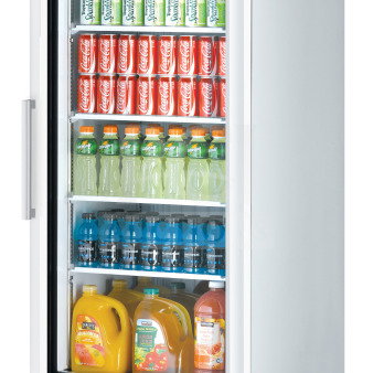 Turbo Air TGM-23SDW glass door refrigerator, brand new with poly coated rack, on casters, model SN: R523W82510.