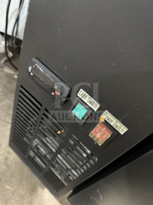 Avantco 48" commercial bar cooler, model 178UBB48HC, featuring light and power switches, new condition, 115V.