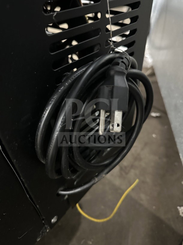 Coiled power cord of Avantco 48" commercial stainless steel back bar cooler, model 178UBB48HC, new condition.
