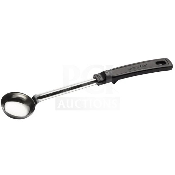 BRAND NEW Volrath 1 Oz. Black Solid Round Stainless Steel Spoodle, Model 61147, with Grip 'N Serve Handle.