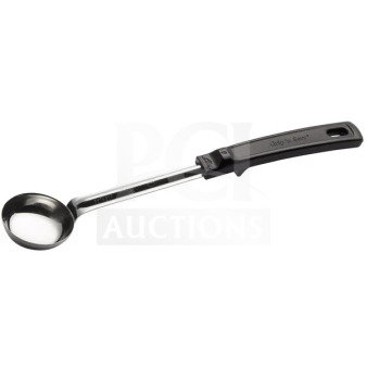 BRAND NEW Volrath 1 Oz. Black Solid Round Stainless Steel Spoodle, Model 61147, with Grip 'N Serve Handle.