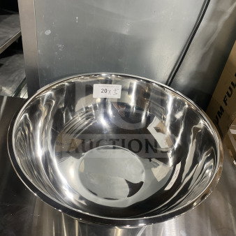 Adcraft 30Qt stainless steel mixing bowl, model SBL-30, brand new, reflective finish, serial number 46563798017.