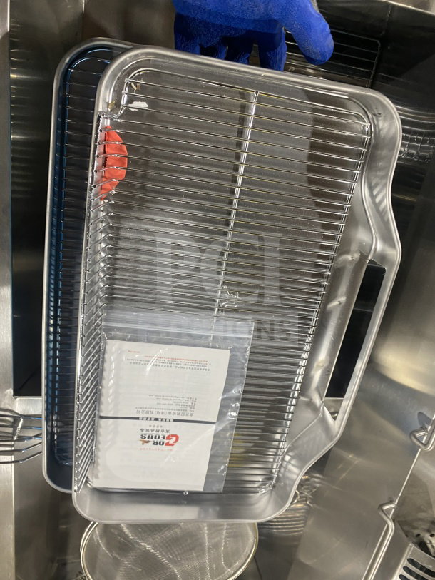 Stainless steel Gaoji Gorgeous fryer basket with manual, part of Model MHGF2T46F, brand new condition.