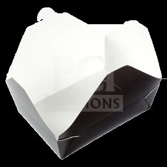 Americareroyal FTB3BK black takeout box, 66 oz capacity, commercial size-3, brand new condition.