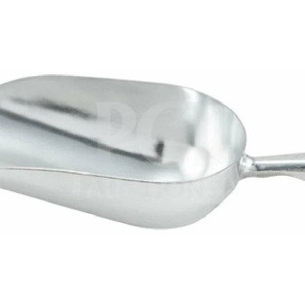 Winco 38 oz commercial heavy-duty aluminum utility scoop, brand new, with ergonomic handle, shiny finish, durable construction.