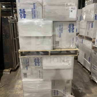 AmeriCareRoyal FTB3BK takeout boxes, black, 7.15x5.5x2.5", new condition, 20-pack, boxes labeled "Folded Takeout Boxes".