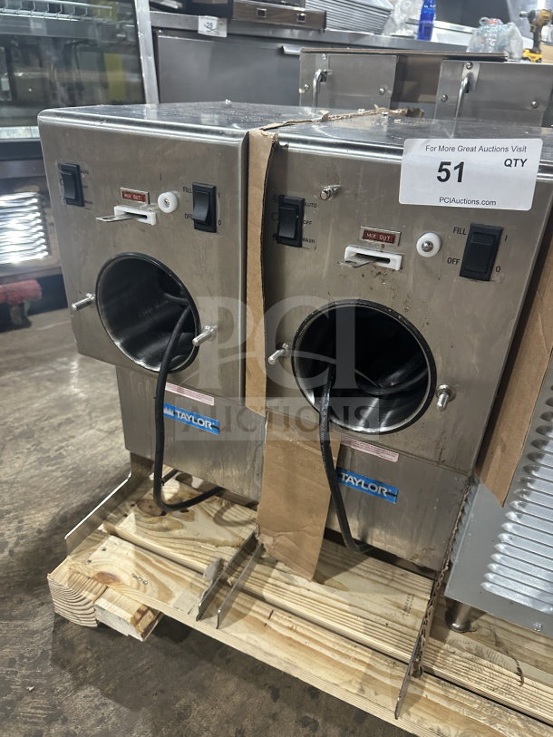 Brand new Taylor RD3012 stainless steel frozen beverage dispenser, dual-flavor, electric, 115V, 1 Phase, SN: N5046213.