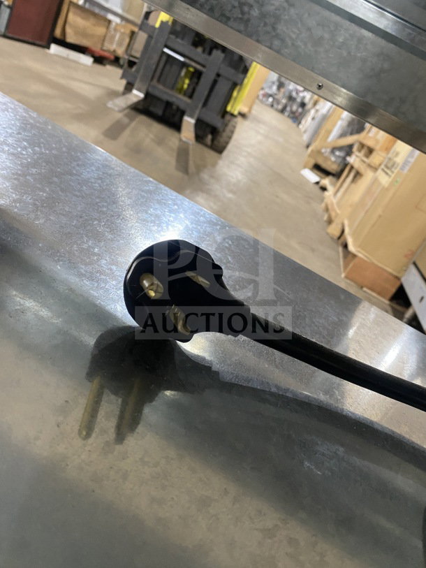 Adcraft stainless steel 3-pan steam table plug, model ST-120/3, 120V, 1 phase, new condition, warehouse setting.
