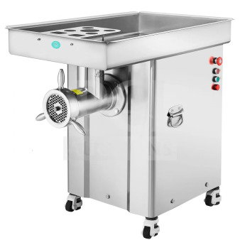 BRAND NEW Vevor DJ42 stainless steel electric meat grinder, industrial-grade, 220/240V, on casters, model DJ-42.