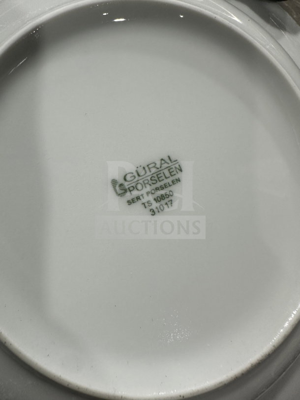 Brand new Turgla Deltra Series porcelain bowl, model D123CK00, 6 per box, commercial quality, round and white.
